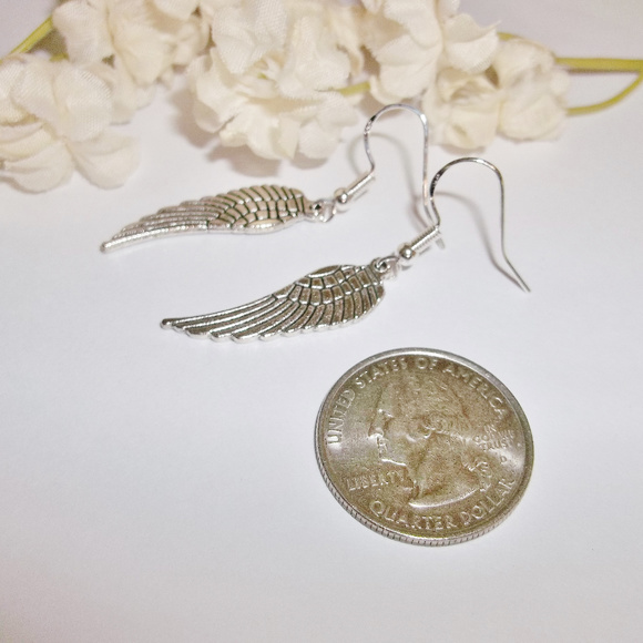 Unisex Angel Wing Earring Set Simple Modern 4552 - Picture 6 of 6